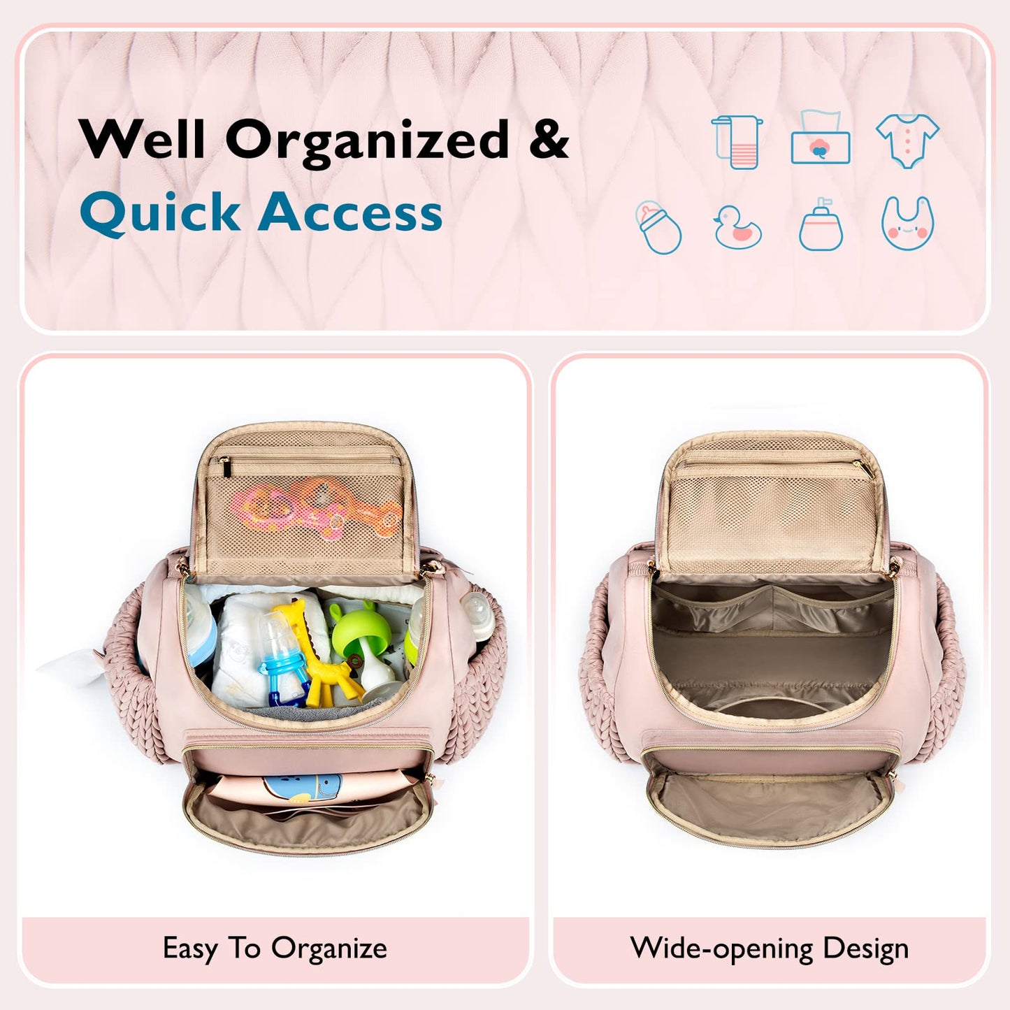 Mommore Diaper Bag Small Diaper Backpack Stylish Newborn Baby Mini Maternity Bags Travel Backpacks With Insulated Pockets, Chang