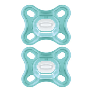 Mam Comfort Baby Pacifier, 100% Lightweight Silicone, Sterilizer Case, Unisex, 0-3 Months (Pack Of 2)