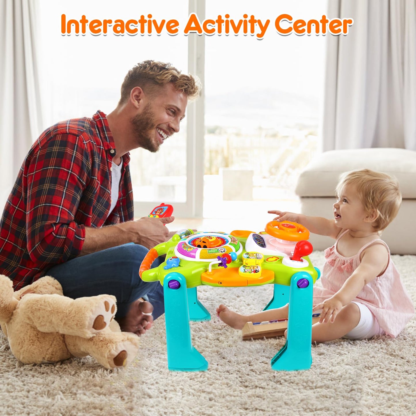 3-in-1 Baby Walker for Boy Girls Sit to Stand Toy Activity Center Drawing Board Infant Toys for 1 Year Old Birthday Gifts 9 12 1