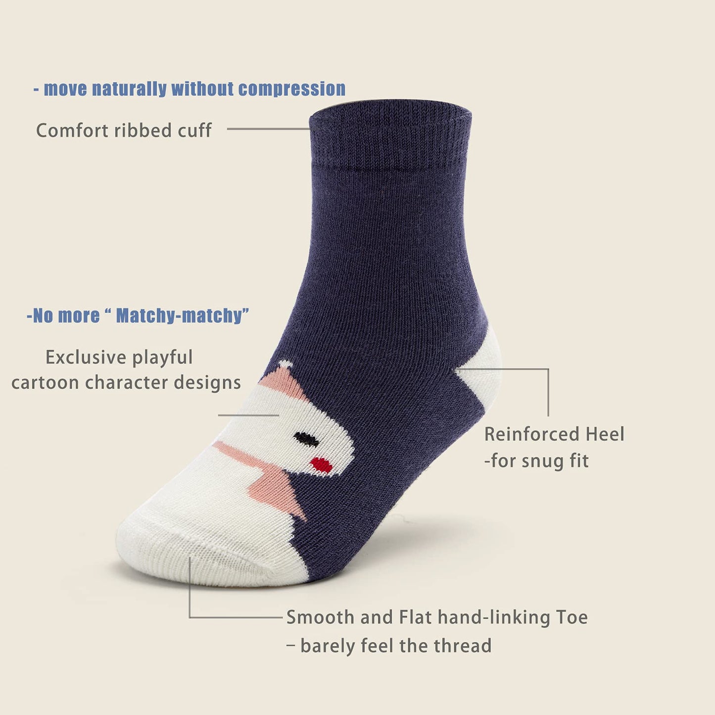 Howjojo Big Boys Girls Christmas Socks Kids Warm Socks Winter Thick Cotton Socks 6 Pack 10-12 Years