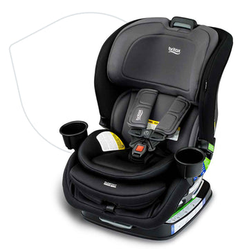 Britax Poplar Convertible Car Seat, 2-In-1 Car Seat With Slim 17-Inch Design, Clicktight Technology, Stone Onyx