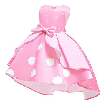 Nssmwttc Girl Party Dress Princess Teenages 7T Kids Christmas Sunday Halloween Baptism Christening Tea Dresses (Pink,140)
