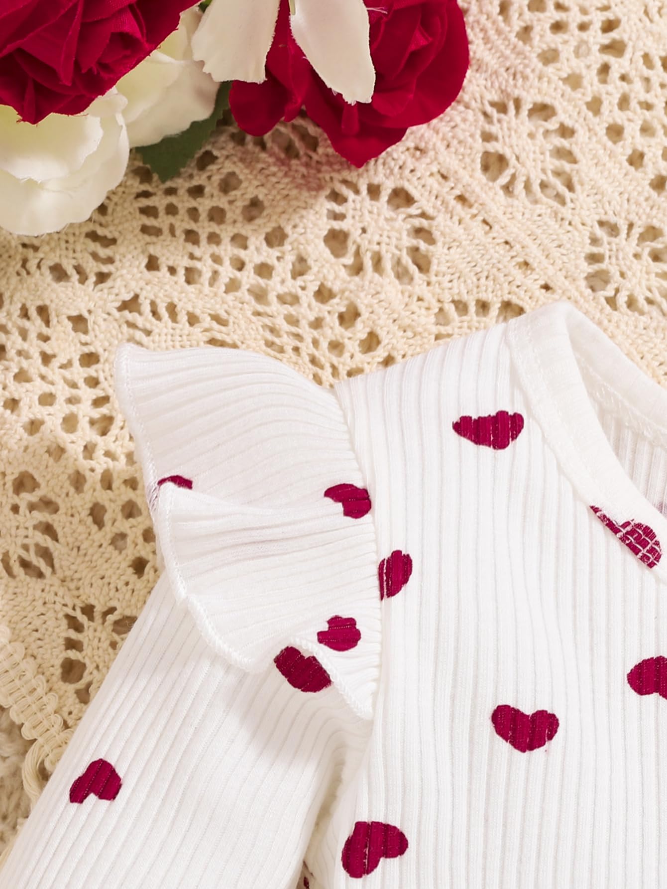 Valentines Day Outfit Toddler Baby Outfit Girl Shirt Clothing Infant 3 Piece Valentines Day Gift For Girls Set Spring Pant+Top R