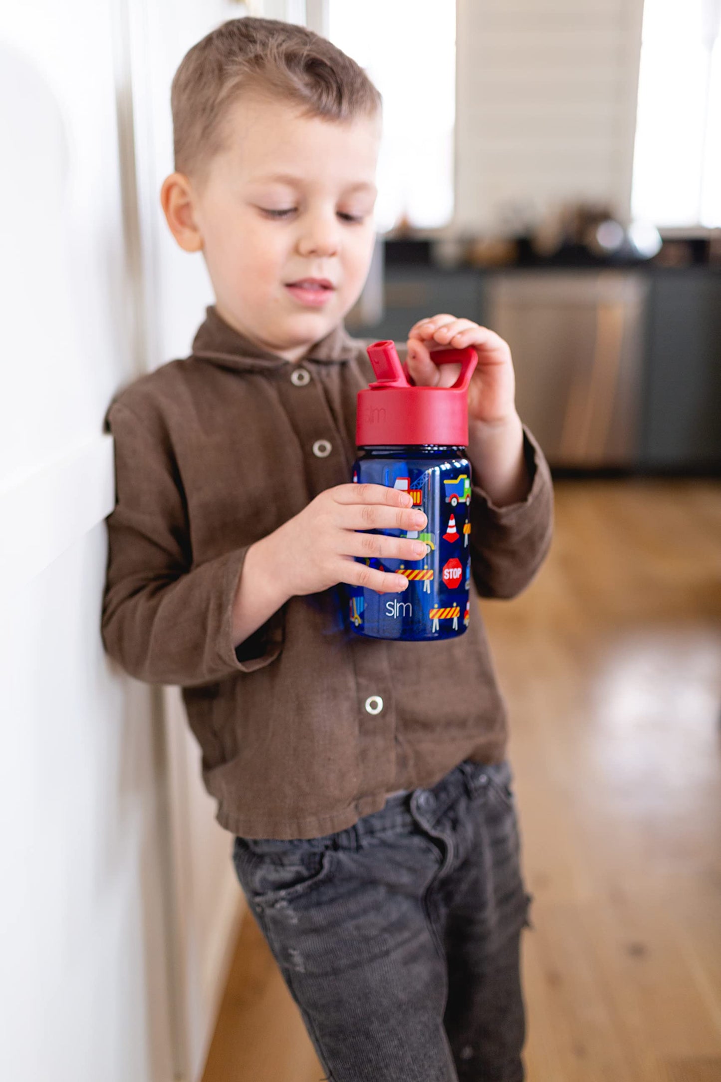 Simple Modern Kids Water Bottle Plastic Bpa-Free Tritan Cup With Leak Proof Straw Lid | Reusable And Durable For Toddlers, Boys,