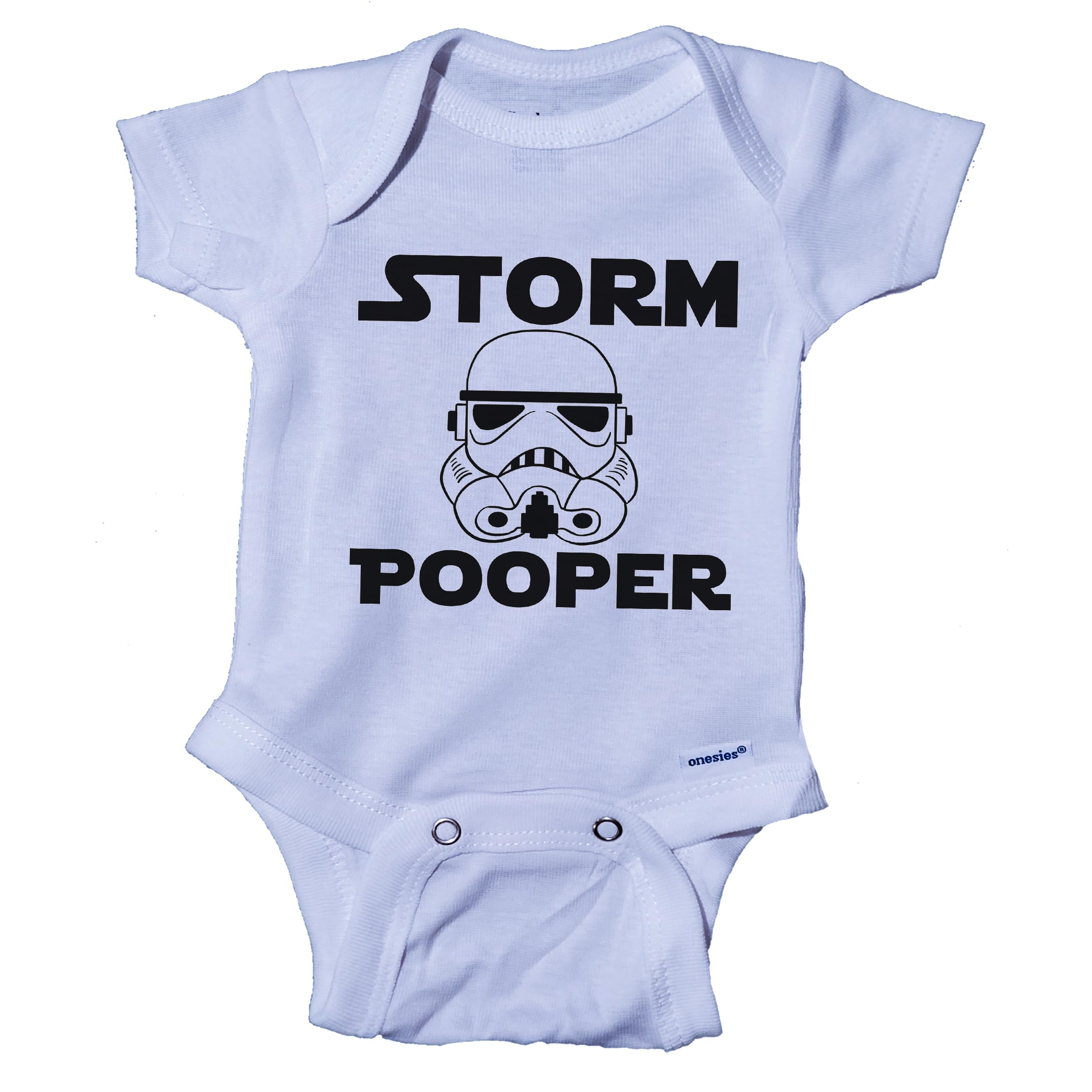 Ink Trendz Storm Pooper Trooper Themed Baby Onesie Bodysuit Romper (6- – Cutebab WBBAPB083F65M6C