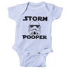Ink Trendz Storm Pooper Trooper Themed Baby Onesie Bodysuit Romper (6-9 Months)
