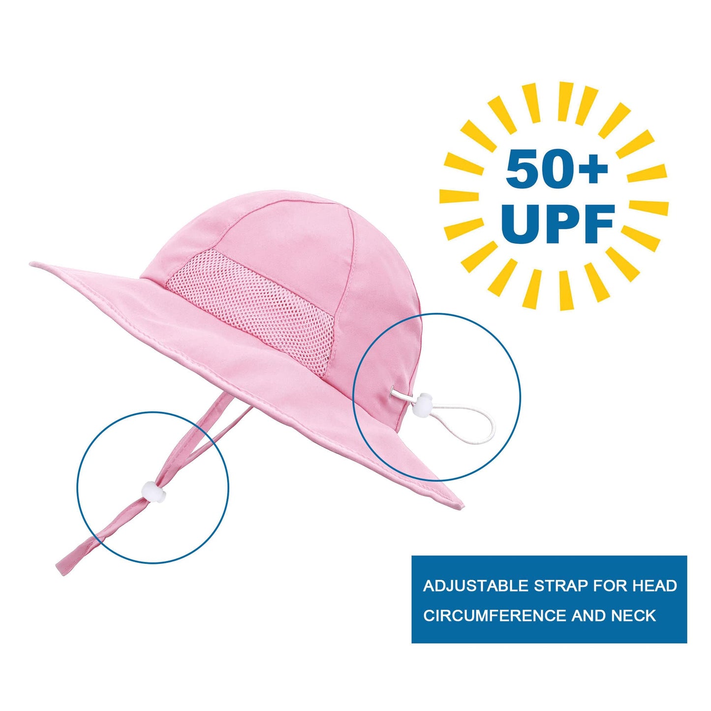 Simplikids Pink Baby Sun Hat Kids Sun Hats With Uv Protection For Girls Toddler Sun Hat Girl Sun Hat For Beach Swim Travel Pink