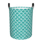 Pevtufa Aquamarine Glitter1 Foldable Laundry Basket Organizer,Fabric Clothes Toy Storage Basket Nursery Hamper Storage Bin For H