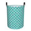Pevtufa Aquamarine Glitter1 Foldable Laundry Basket Organizer,Fabric Clothes Toy Storage Basket Nursery Hamper Storage Bin For H