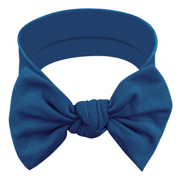 Babygiz Baby Girl Headbands-Infant,Toddler Cotton Handmade Hairbands With Bows Child Hair Accessories (Dark Blue)