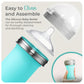 Mason Bottle 8Oz Silicone Baby Bottle With Medium Flow Nipple (3+ Months) - Breastfeeding Bottle, Reusable Silicone Squeeze Pouc