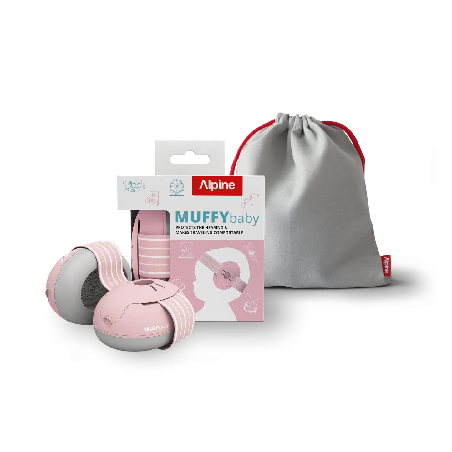 Alpine Muffy Baby Ear Protection for Babies and Toddlers up to 36 Months - CE & ANSI Certified - Noise Reduction Earmuffs - Comf