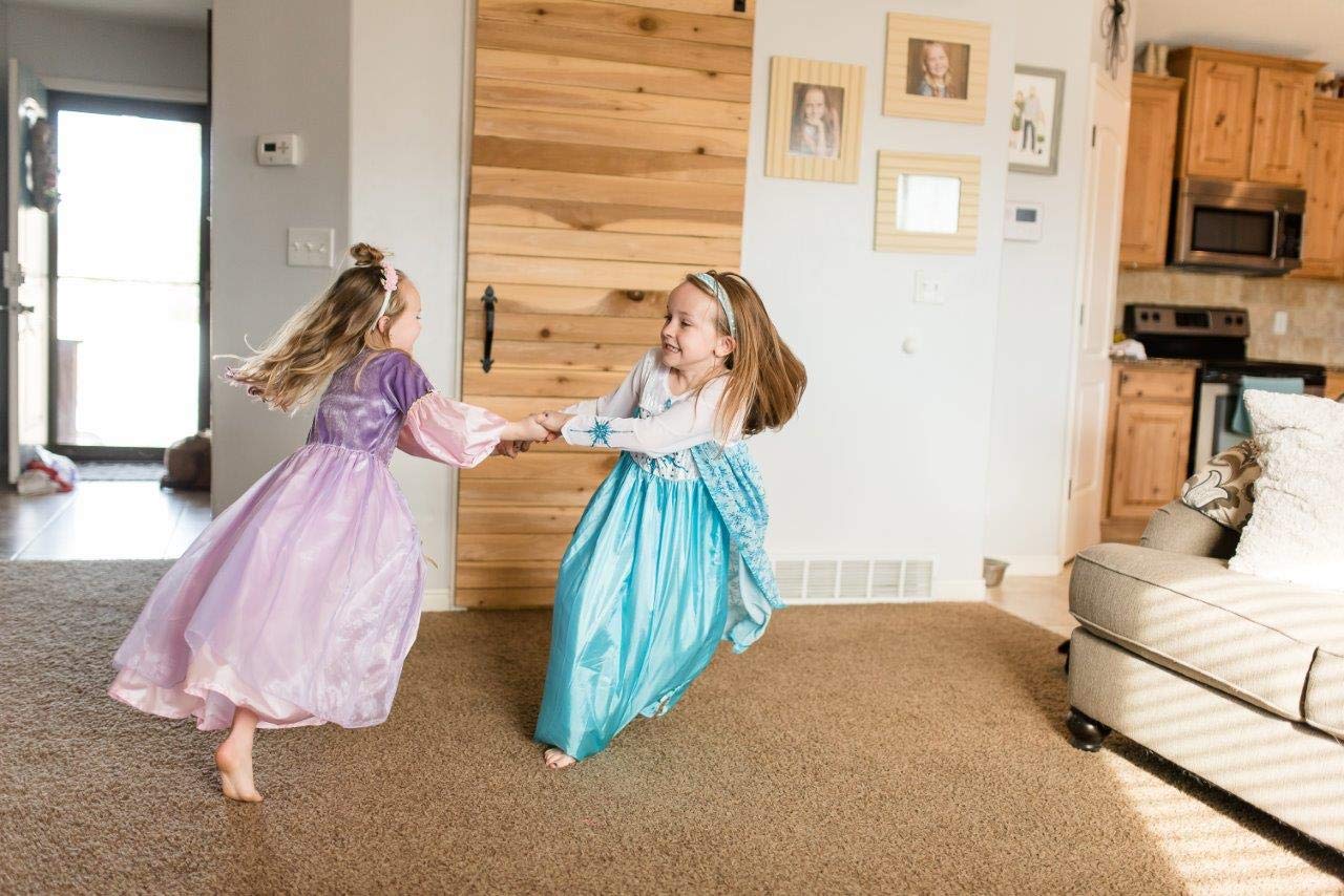 Little Adventures Ice Princess Dress Up Costume For Girls (Medium 3-5) - Machine Washable Child Pretend Play And Party Dress Wit
