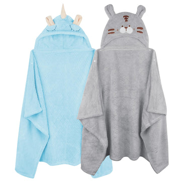Toddler Hooded Towel Kids Bath Towels Baby Bath Towels For Boy Girl 0-5 Years, 2-Pack Soft & Absorbent Toddler Bath Towel Baby H