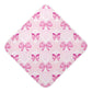 Flradish Light Pink Bows Hooded Baby Towels Soft and Ultra Absorbent Muslin Cotton Baby Bath Towel 30x30 Inch