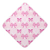 Flradish Light Pink Bows Hooded Baby Towels Soft and Ultra Absorbent Muslin Cotton Baby Bath Towel 30x30 Inch
