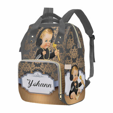 M Yescustom Personalized Name Diaper Bag Backpack, Crown Diaper Baby Bags For Mom & Dad Portable Travel Back Pack Baby Shower Gi