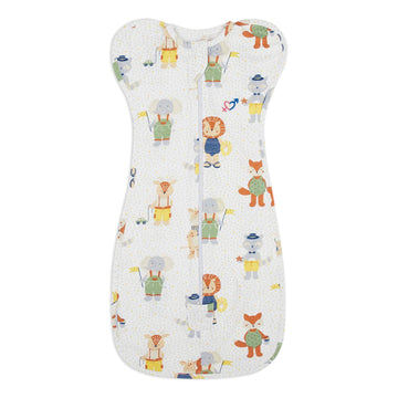 haus & kinder 100% Cotton Snug Swaddle for Newborn Baby | Adjustable Arms Up Sleeping Sack, Wearable Sleep Sack & Baby Blanket |