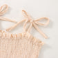 Meihuida Newborn Baby Girl Sleeveless Romper With Headband Summer Clothes Cotton Linen Bodysuit Tulle Tutu Skirt Apricot 0-3 Mon