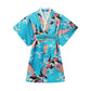 Cutey May Japanese Traditional Dress For Girls Costume Kimono For Kids Set (Aqua, 10-12Years(150Cm))