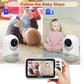 Blemil Upgrade Baby Monitor With 30-Hour Battery, 5' Large Split-Screen Video Baby Monitor With 2 Cameras And Audio, Remote Pan