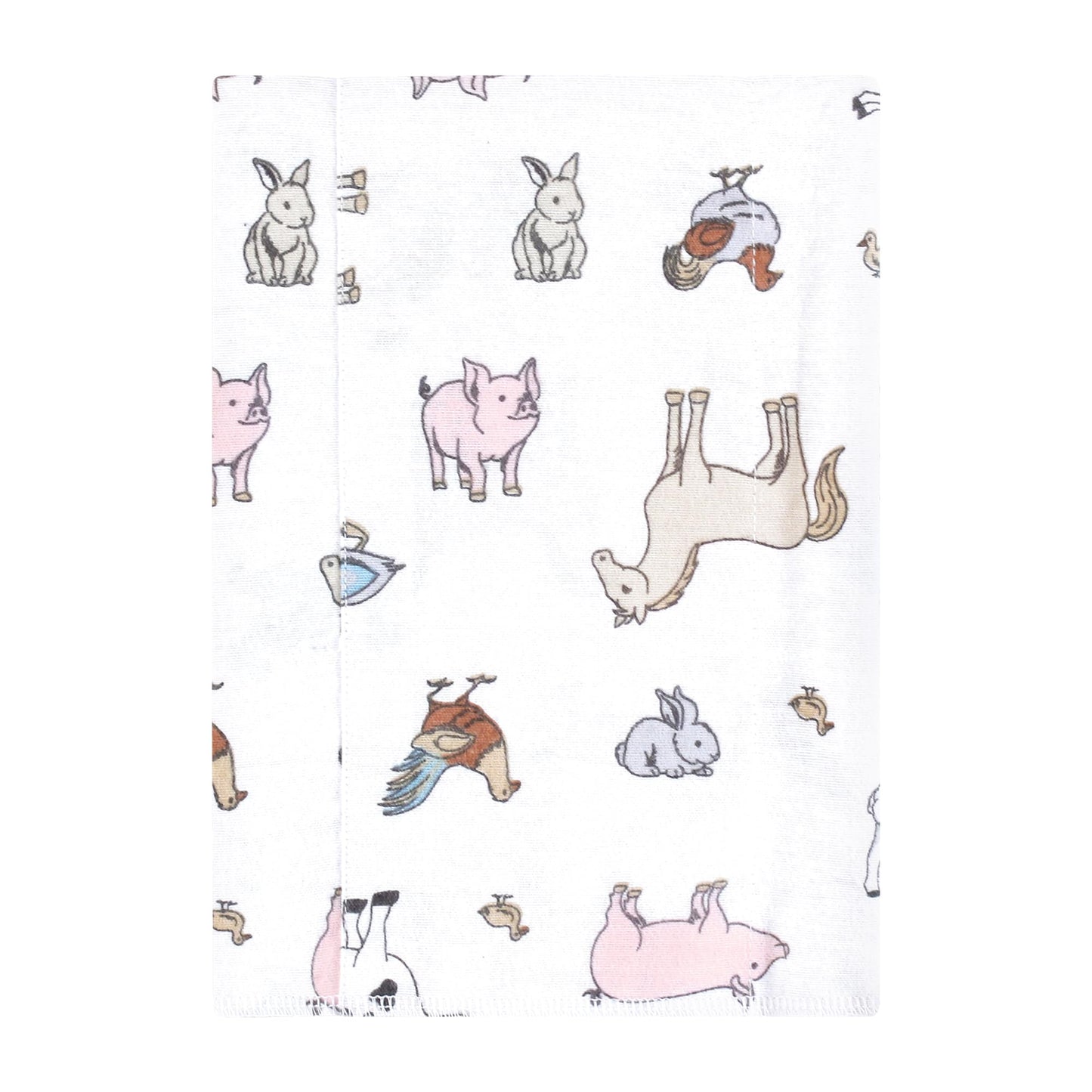 Hudson Baby Unisex Baby Cotton Flannel Burp Cloths, Farm World, One Size