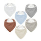 Nisxabebe Muslin Baby Bibs,6 Pack, Baby Bandana Drool Bibs 100% Cotton For Baby Boy Girl,Solid Colors Bib For Drooling Teething(