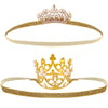 Gold Baby Crown Baby Tiara Baby Crown Headband Crystal Crown Hair Belt For Little Girl Infant Princess Tiaras Birthday Elastic H