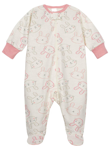 Onesies Brand Baby Girls 4-Pack 'N Play Footies Multi And Toddler Sleepers, Bunny Pink, 6-9 Months Us
