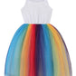 Btgixsf Baby Girls Tutu Dress Toddler Sleeveless Dresses Infant Tulle Sundress 580-Rainbow 4T