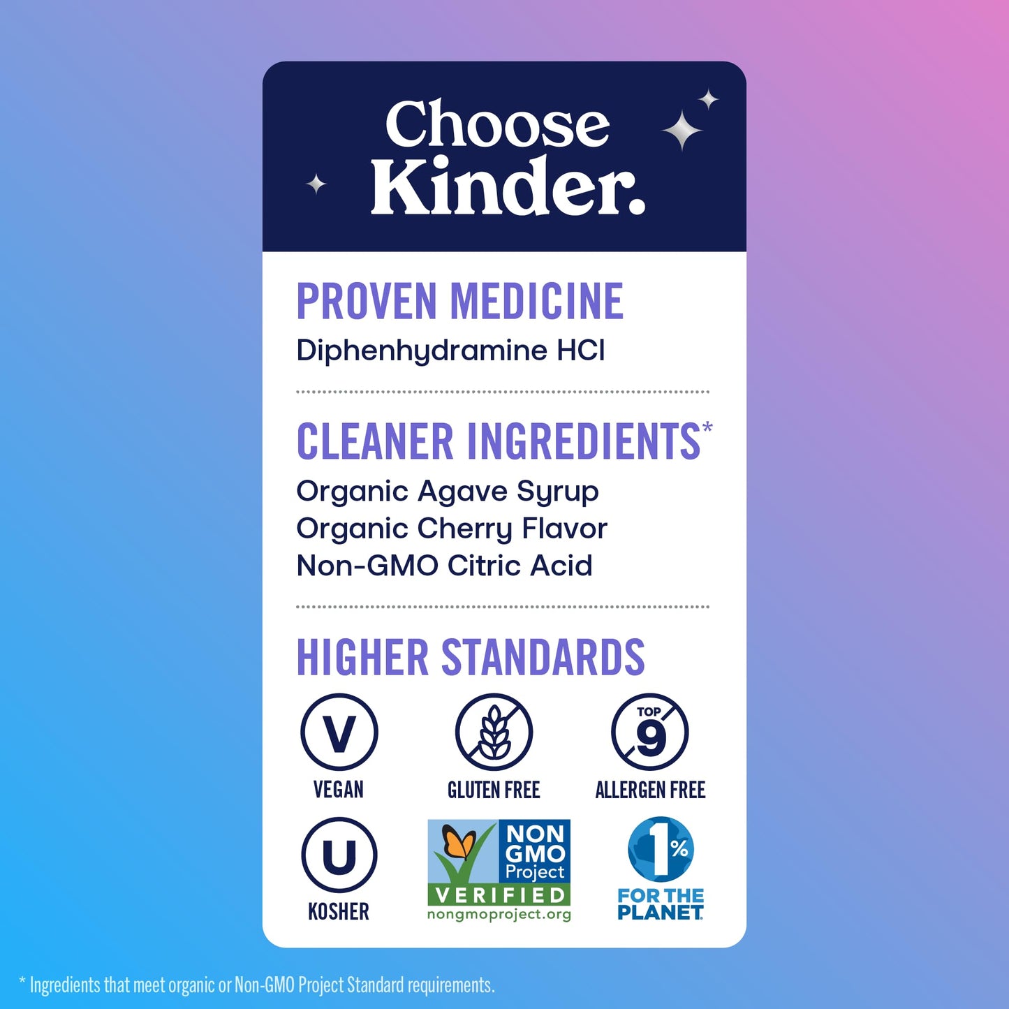 Kindermed Kids' Allergy Medicine With Diphenhydramine Hci, No Dyes, No Artificial Flavors Or Sweeteners, Vegan, Non-Gmo, Gluten