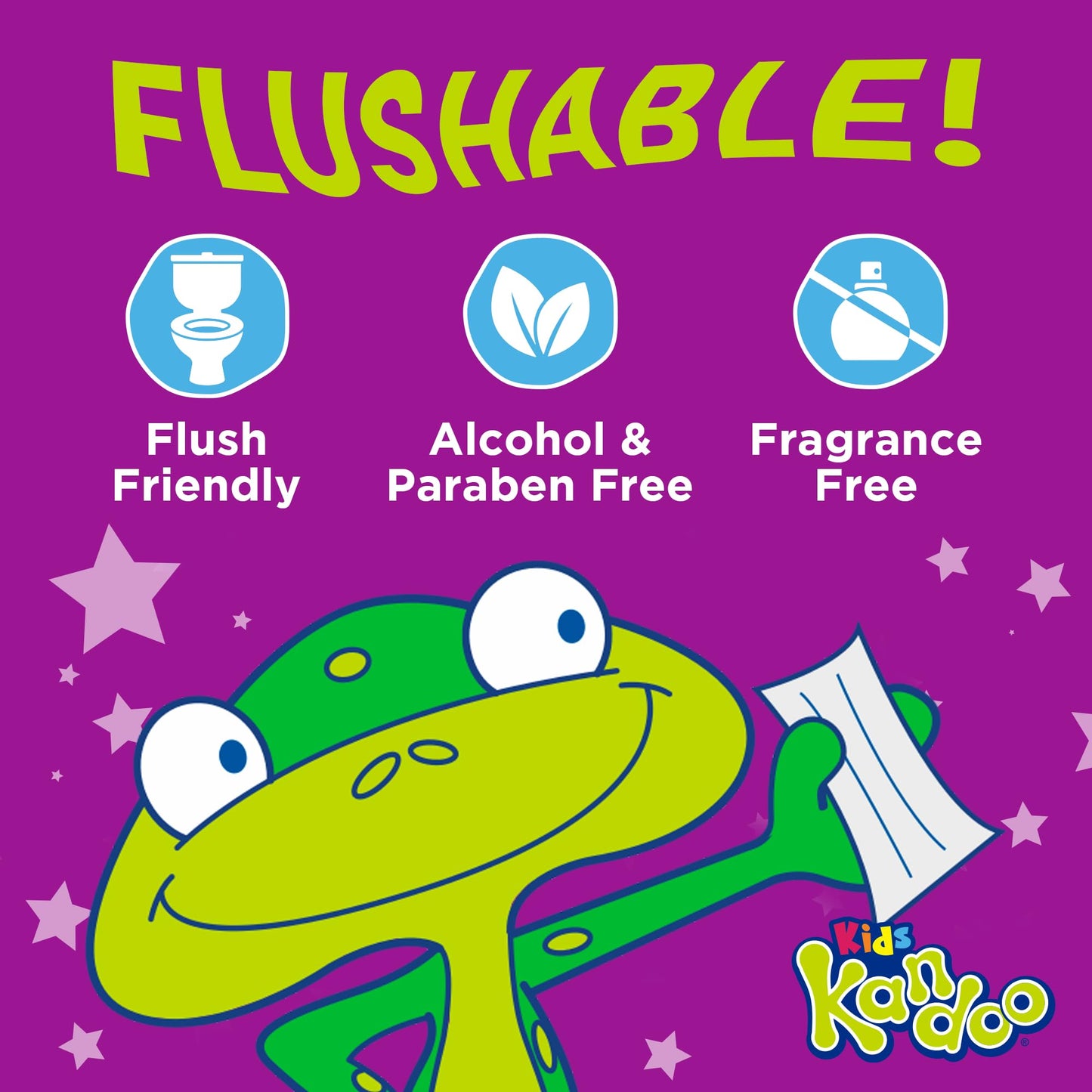 Flushable Wipes For Baby And Kids By Kandoo, Sensitve And Unscented Formula, Hypoallergenic Potty Training Wet Cleansing Cloths