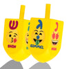 Izzy 'N' Dizzy Hanukkah Dreidels - Emoji Printed Wood Dreidel - 2 Pack Large - Chanukah Spinning Draidel Game