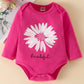 Fullfamous Baby Girl Clothes Gifts Outfits,Fall Winter Long Sleeve Romper And Pant Set Raspberry Sunflower Newborn
