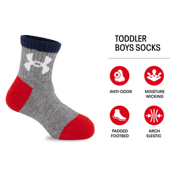 Under Armour Baby Boys Multi Pack Quarter Sock, Stars And Stripes, 12-24 Months Us