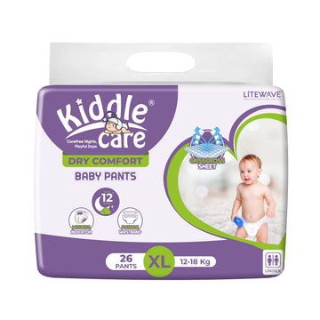 Kiddle Care Dry Comfort Baby Diaper Pants Advanced Soft |Extra Large (Xl) | 1218 Kg |Pack Of 1 |26 Pieces| Up To 12 Hours Prote