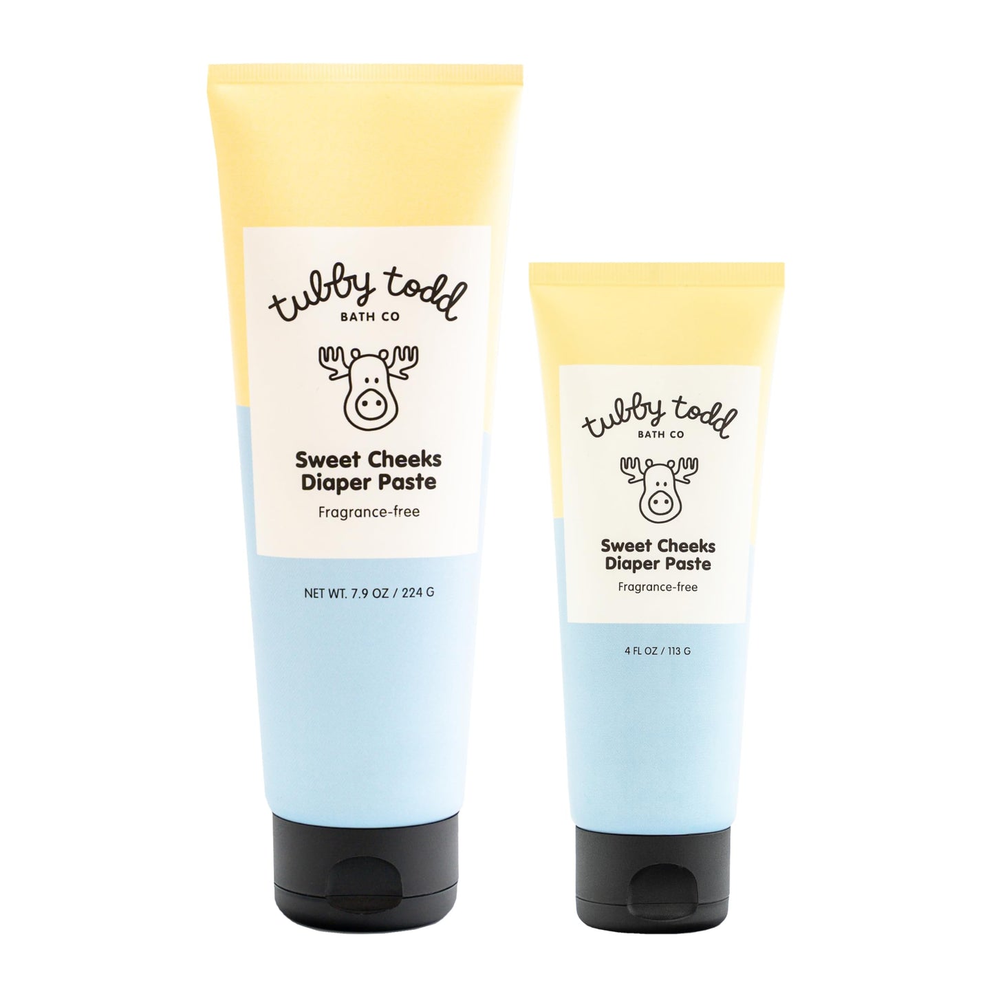 Tubby Todd Sweet Cheeks Diaper Paste - Diaper Rash Cream With 14% Zinc Oxide - Hypoallergenic - For Soothing And Protecting Sens