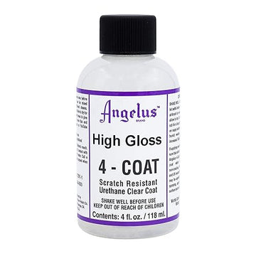 Angelus 4-Coat Leather Clear Coat Finisher High Gloss 4Oz- Scratch Resistant