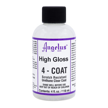 Angelus 4-Coat Leather Clear Coat Finisher High Gloss 4Oz- Scratch Resistant