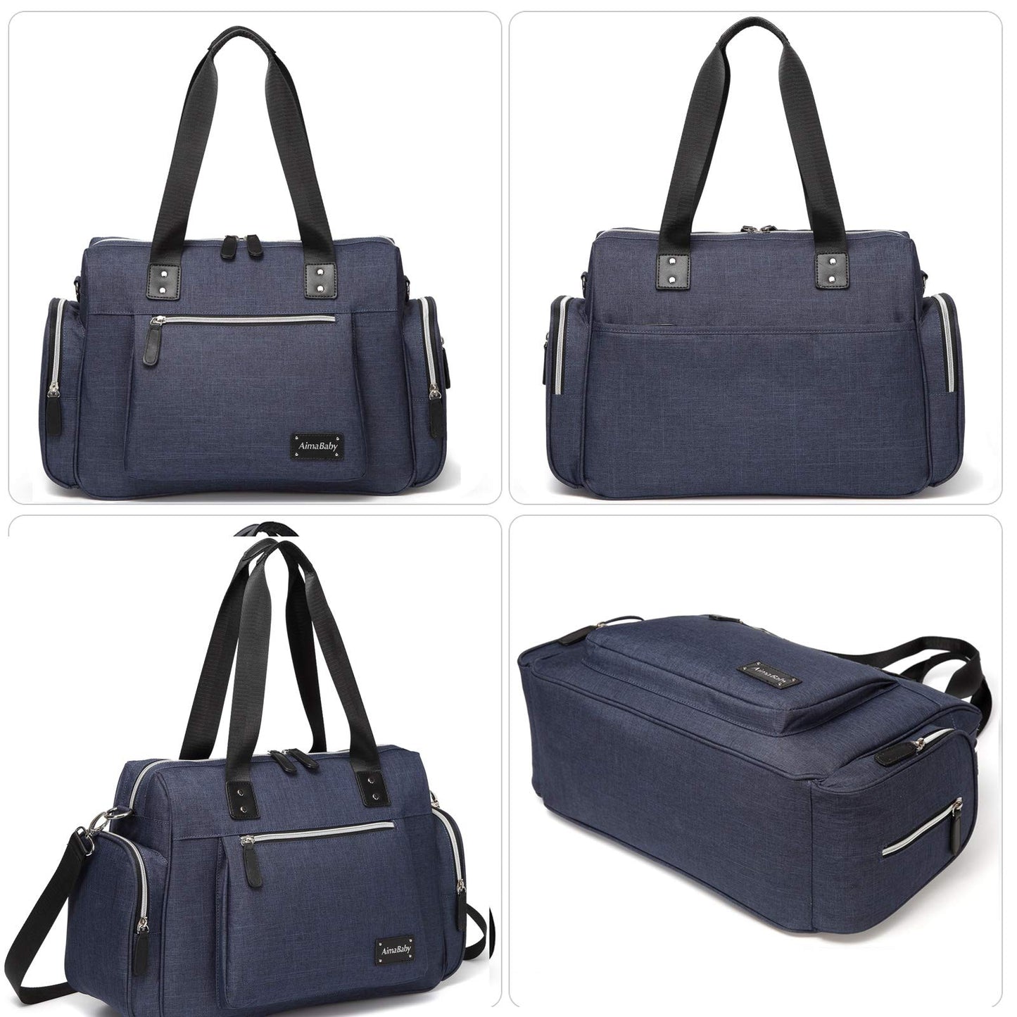 Kzni Diaper Tote Bag Diaper Bag,Travel Diaper Carry Bag, Baby Nappy Diaper Bag For Mom Grils Unisex Maternit. Multi Pocket, Tote