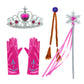 Party Chili Princess Costumes Birthday Party Dress Up For Little Girls/Long Sleeve With Cape,Wig,Crown,Gloves 3T 4T (110)