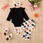 Birthday Shark Newborn Girl My 1St Halloween Outfit Cutest Pumpkin In The Patch Baby Girl Clothes (Black,0-3 Months)