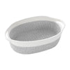 MYADDICTION Cotton Rope Basket Sturdy Woven Basket with Handle for Nursery Towels Diaper White Gray White