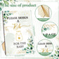 Panitay 100 Pcs Diy Baby Bibs Decorating Kit 50 White Bibs 25 Stencils 24 Fabric Markers 1 Baby Shower Game Sign(Leaf)