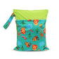 Hi Sprout Grab and Go Wet Dry Cloth Diaper Bags -Waterproof Washable Reusable Diaper Organizer (simple bag, Animal Kingdom)