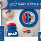 BabyFanatic Wood Rattle 2 Pack - NFL Buffalo Bills - Officially Licensed Baby Toy Set