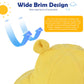 Zando Baby Sun Hat Bucket Hat Wide Brim Beach Caps Toddler Hats For Boys With Bear Ears Infant Summer Hat For Girls Yellow 6-12M