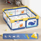 Zingup Baby Playpen (05 Years)  150X180Cm Playard With Ocean Balls, AntiFall Grasp Rings & Safety Lock (NonFoldable, No Mat)