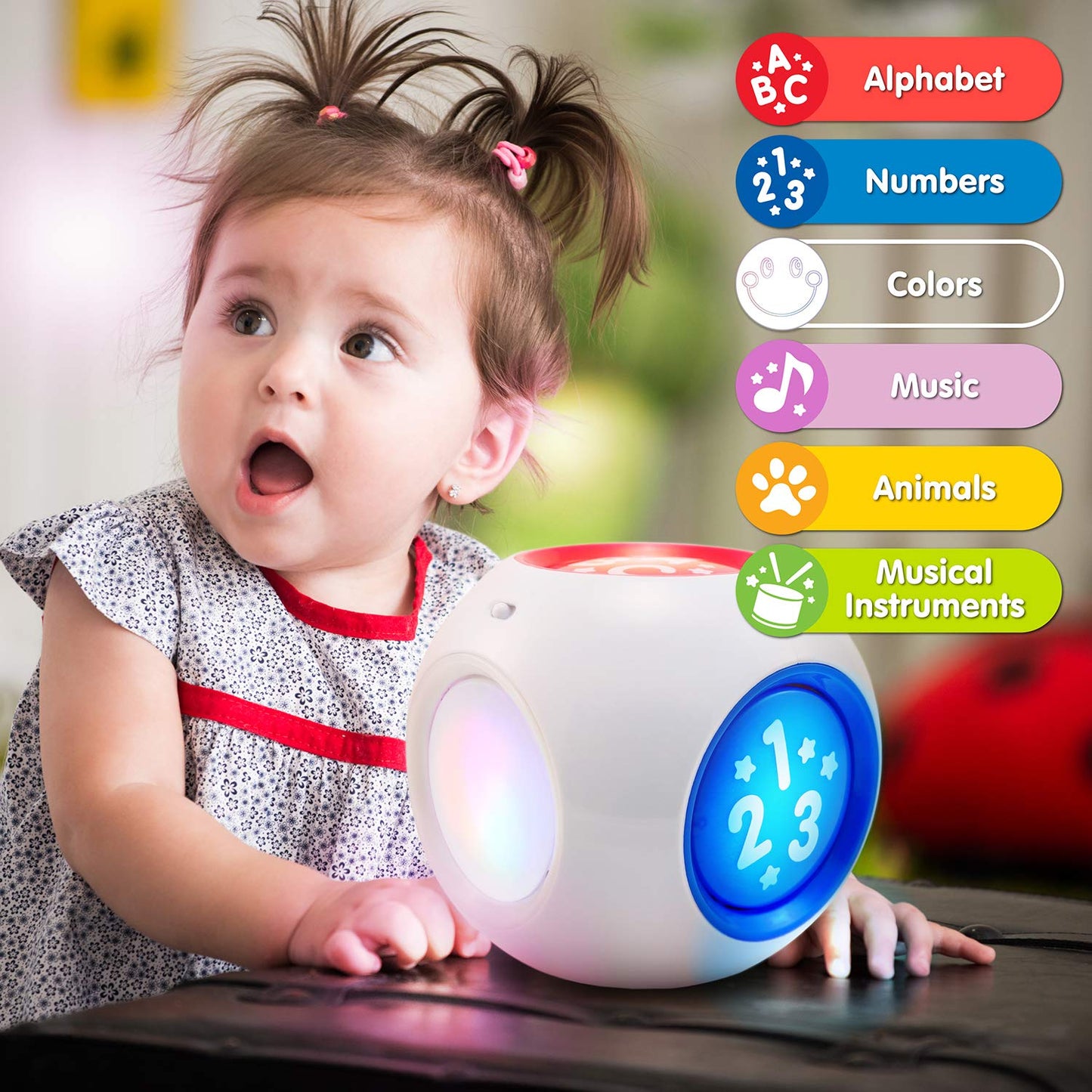 BEST LEARNING Learning Cube - Educational Musical Activity Center Block for Infants Babies Toddlers 6-12 Month and up - Toys for