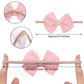 Doboi 24Pcs Baby Girls Flower And Hair Bows Headbands Soft Nylon Hairbands Elastic Hair Accessories For Newborns Infants Toddler